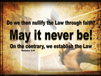 Romans 3:31 The Law Is Established By Faith (brown)